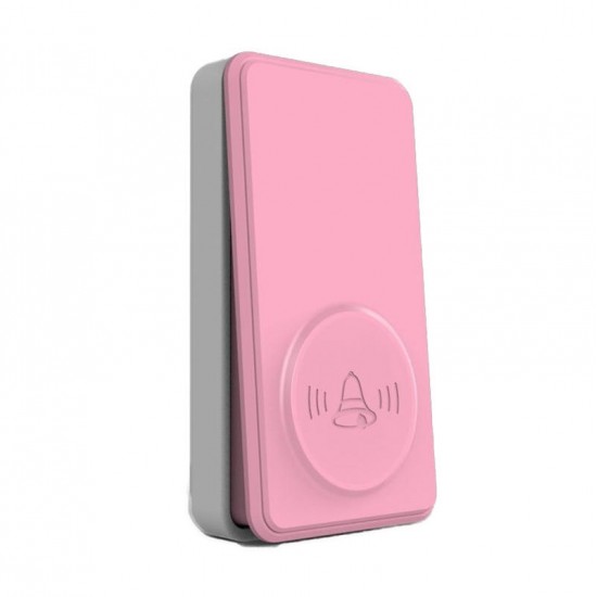 Self-Powered Wireless Music Doorbell Self-Generating Long Distance No Battery Pink EU US Plug