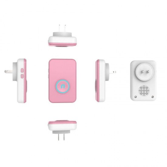 Self-Powered Wireless Music Doorbell Self-Generating Long Distance No Battery Pink EU US Plug Self-Powered Wireless Music Doorbell Self-Generating Long Distance No Battery Pink EU US Plug