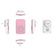 Self-Powered Wireless Music Doorbell Self-Generating Long Distance No Battery Pink EU US Plug