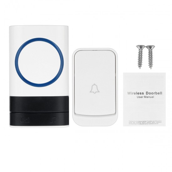 Smart Wireless Doorbell 45 Songs Polyphonic Ringtones 200m Transmission Door Bell