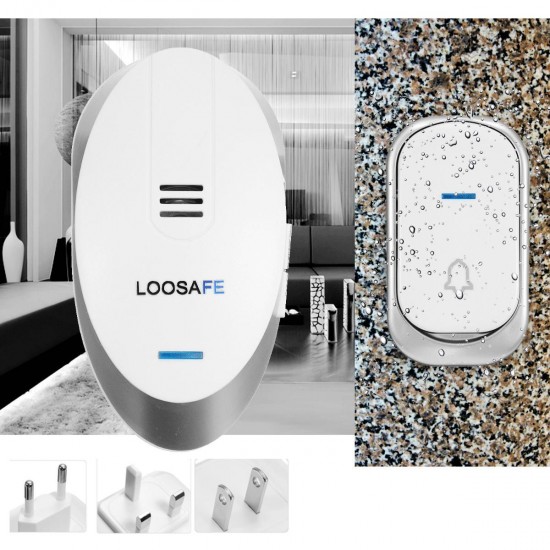 Waterproof Wireless Music Doorbell 1 Receiver+1 Transmitter Chimes Plug-in Door Bell Kit 32 Song Waterproof Wireless Music Doorbell 1 Receiver+1 Transmitter Chimes Plug-in Door Bell Kit 32 Song