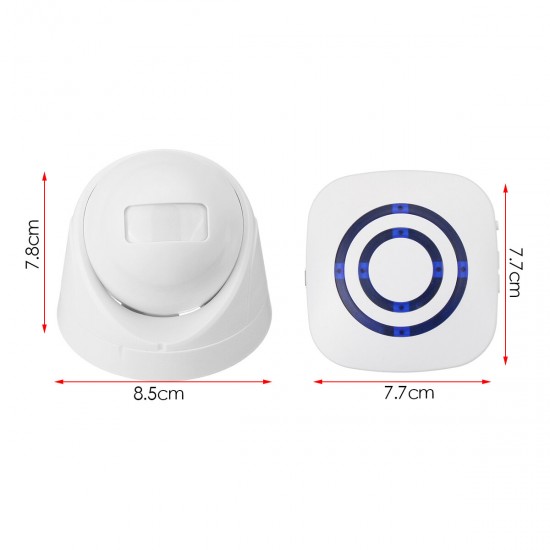 Wireless Infrared Motion Sensor Door Security Bell Alarm Chime Entrance Alert Doorbell