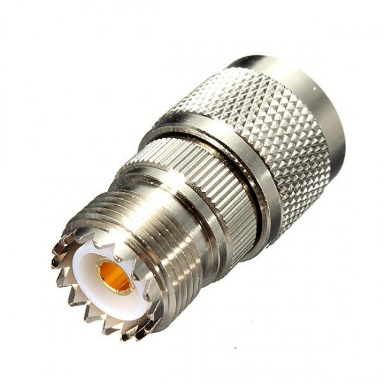 Alloy Steel N Male Plug To UHF Female Jack RF Adapter Connector