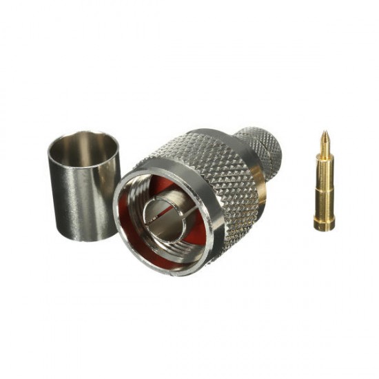 N-Type Crimp Plug Male Cable Straight RF Connector For LMR N-Type Crimp Plug Male Cable Straight RF Connector For LMR