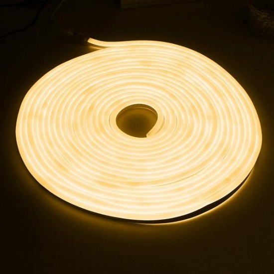 10M 2835 LED Flexible Neon Rope Strip Light Xmas Outdoor Waterproof 220V