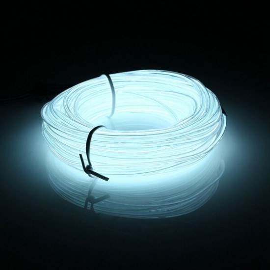 10M EL LED Flexible Soft Tube Wire Neon Glow Car Rope Strip Light Xmas Decor DC12V