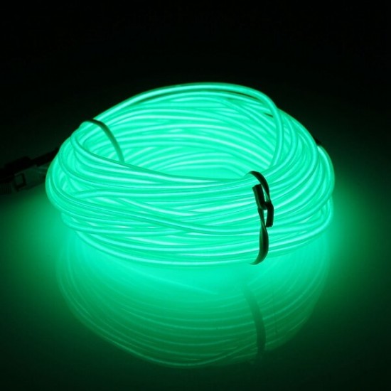 10M EL LED Flexible Soft Tube Wire Neon Glow Car Rope Strip Light Xmas Decor DC12V