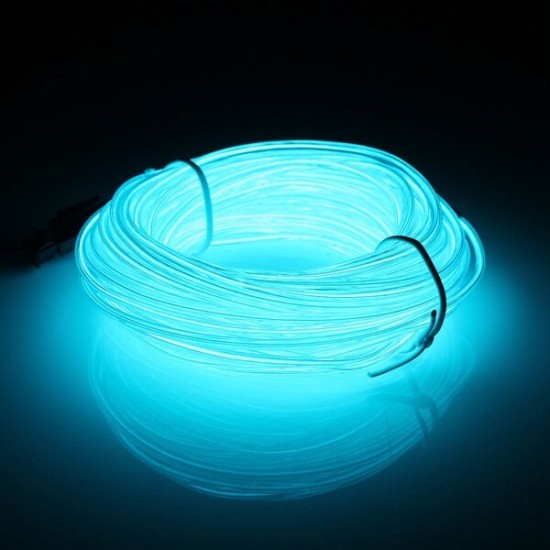 10M EL LED Flexible Soft Tube Wire Neon Glow Car Rope Strip Light Xmas Decor DC12V