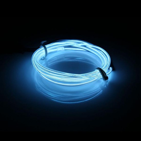 1M EL Led Flexible Soft Tube Wire Neon Glow Car Rope Strip Light Xmas Decor DC 12V