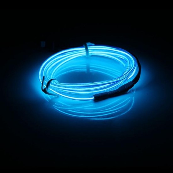 1M EL Led Flexible Soft Tube Wire Neon Glow Car Rope Strip Light Xmas Decor DC 12V