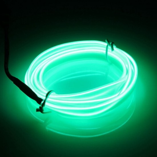 1M Led Flexible EL Wire Neon Glow Light Rope Strip 12V For Christmas Holiday Party