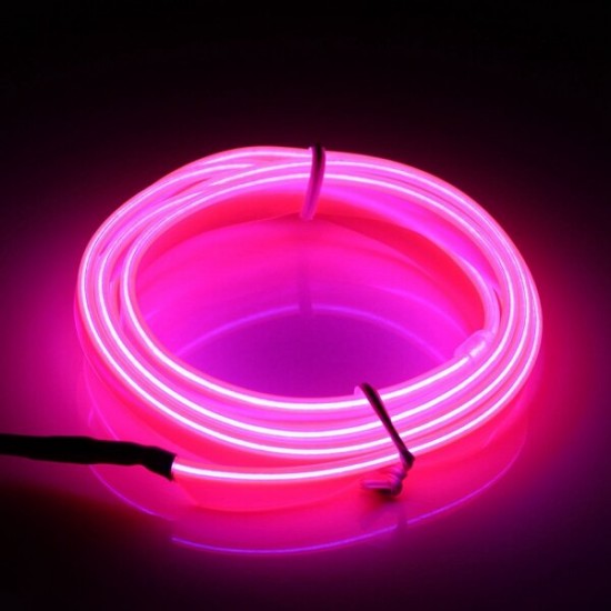 1M Led Flexible EL Wire Neon Glow Light Rope Strip 12V For Christmas Holiday Party