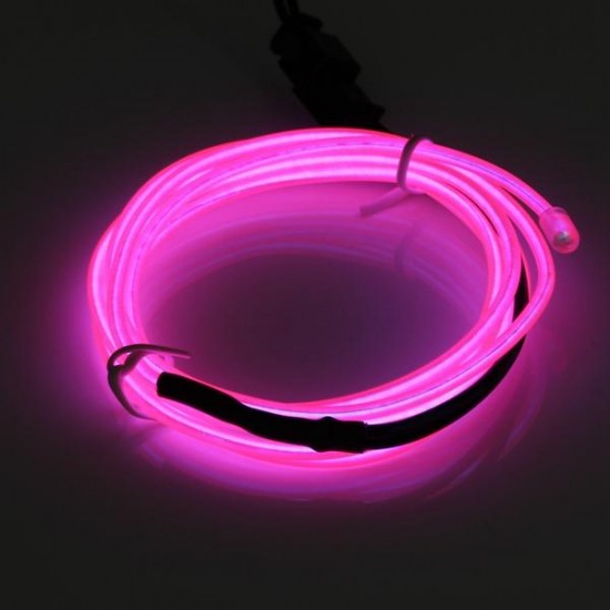 1M USB Flexible EL Wire Neon LED Strip Light Glow Rope Tube Party Decoration with Inverter 5V