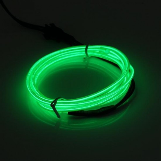 1M USB Flexible EL Wire Neon LED Strip Light Glow Rope Tube Party Decoration with Inverter 5V