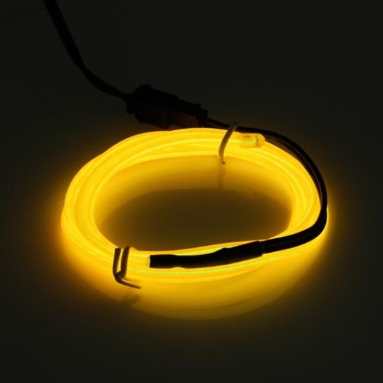 1M USB Flexible EL Wire Neon LED Strip Light Glow Rope Tube Party Decoration with Inverter 5V