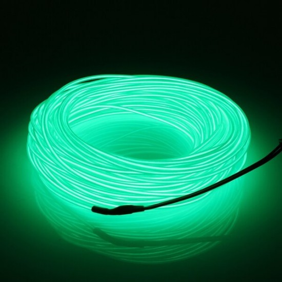 20M EL Led Flexible Soft Tube Wire Neon Glow Car Rope Strip Light Xmas Decor DC 12V