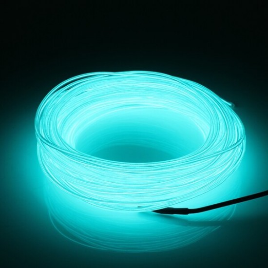 20M EL Led Flexible Soft Tube Wire Neon Glow Car Rope Strip Light Xmas Decor DC 12V