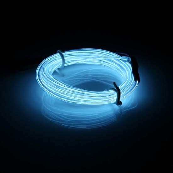 2M EL Led Flexible Soft Tube Wire Neon Glow Car Rope Strip Light Xmas Decor DC 12V