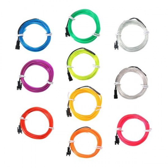 2M EL Led Flexible Soft Tube Wire Neon Glow Car Rope Strip Light Xmas Decor DC 12V 2M EL Led Flexible Soft Tube Wire Neon Glow Car Rope Strip Light Xmas Decor DC 12V