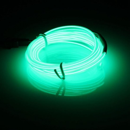 2M EL Led Flexible Soft Tube Wire Neon Glow Car Rope Strip Light Xmas Decor DC 12V 2M EL Led Flexible Soft Tube Wire Neon Glow Car Rope Strip Light Xmas Decor DC 12V