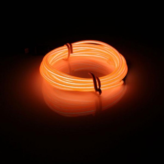 2M EL Led Flexible Soft Tube Wire Neon Glow Car Rope Strip Light Xmas Decor DC 12V