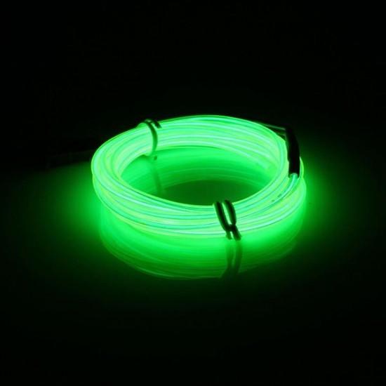 2M EL Led Flexible Soft Tube Wire Neon Glow Car Rope Strip Light Xmas Decor DC 12V