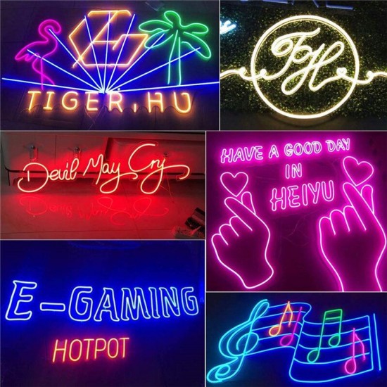 2M Neon EL Wire Light Waterproof Flexible Silicone Tube LED Strip Lamp for Indoor Outdoor Home Decor DC12V 2M Neon EL Wire Light Waterproof Flexible Silicone Tube LED Strip Lamp for Indoor Outdoor Home Decor DC12V