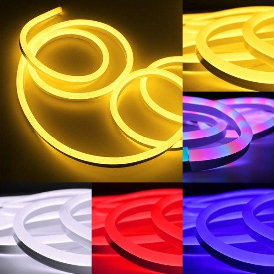 30M 2835 SMD Flexible LED Soft Neon Rope Strip Light Xmas Outdoor Waterproof 220V