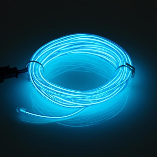 5M 8 Colors Flexible Bendable Neon EL Wire Strip Light for Dance Party Decor DC12V