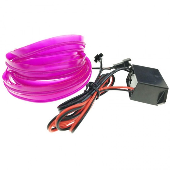 5M 8MM Width Flexible Neon Rope Tube LED Strip Light for Dance Party Car Decor with DC12V Driver