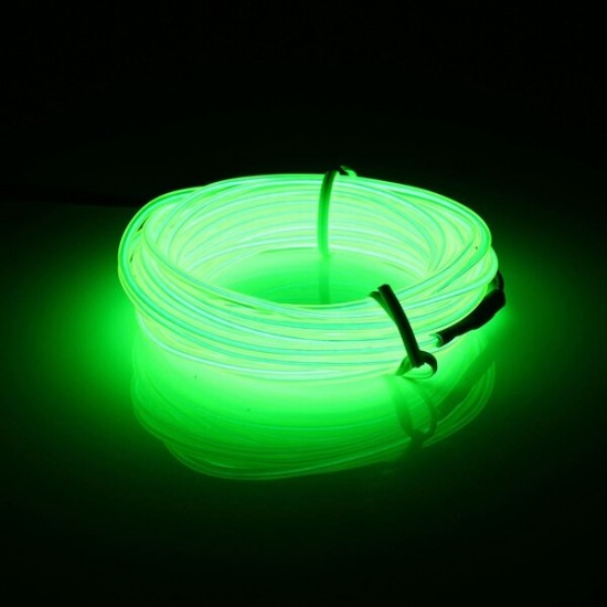 5M EL Led Flexible Soft Tube Wire Neon Glow Car Rope Strip Light Xmas Decor DC 12V