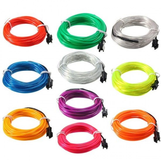 5M EL Led Flexible Soft Tube Wire Neon Glow Car Rope Strip Light Xmas Decor DC 12V 5M EL Led Flexible Soft Tube Wire Neon Glow Car Rope Strip Light Xmas Decor DC 12V