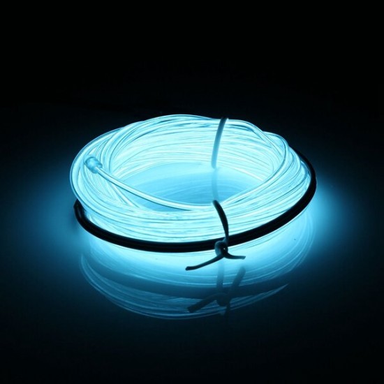 5M EL Led Flexible Soft Tube Wire Neon Glow Car Rope Strip Light Xmas Decor DC 12V