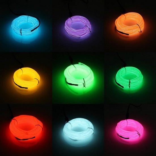5M Single Color 5V USB Flexible Neon EL Wire Light Dance Party Decor Light