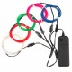 Battery Powered 5PCS 1M Multicolor DIY Glow EL Wire Strip Light for Halloween Christmas DC3V