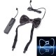 Battery Powered LED Light Up EL Mens Bow Tie Necktie for Halloween Wedding Party DC3V