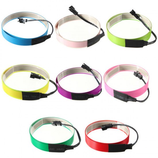 Colorful Electroluminescent Tape EL Wire 8 Colors Inverter 3V 60cm*14mm