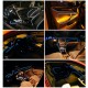 DC12V 5M Flexible Neon EL Wire LED Strip Light Car Interior Decoration Lamp + Driver