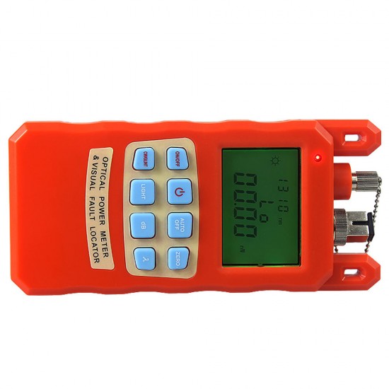 AUA-70AC Orange Optical Power Meter Visual Fault Locator 2 In1 Machine 1-5km Red Light Source Optical Fiber Tester Combination