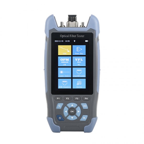 FF-980REV Pro mini OTDR Fiber Optic Reflectometer 980rev with 9 Functions VFL OLS OPM Event Map 24dB for 64km Fiber Cable Ethernet Tester