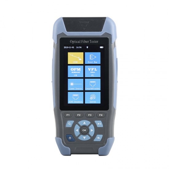 FF-980REV Pro mini OTDR Fiber Optic Reflectometer 980rev with 9 Functions VFL OLS OPM Event Map 24dB for 64km Fiber Cable Ethernet Tester