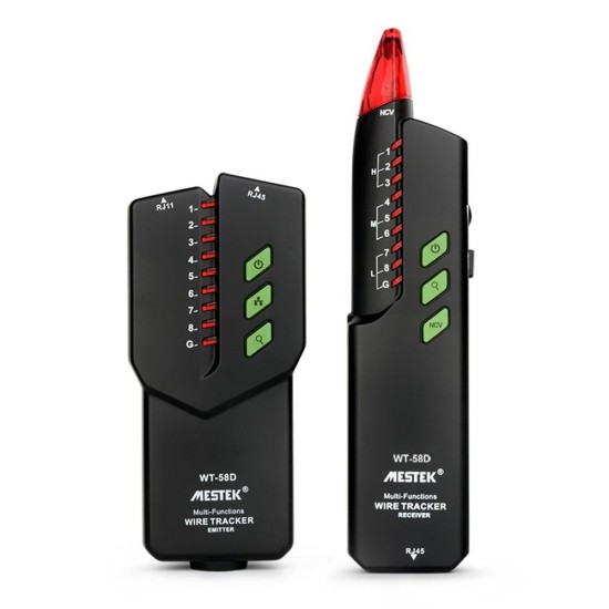 WT58D RJ11 RJ45 No Interference Telephone Wire Tracker Digital Signal Searching Shielding Interference Ethernet Lan Network Cable Tester NVC Detector Line Finder WT58D RJ11 RJ45 No Interference Telephone Wire Tracker Digital Signal Searching Shielding Interference Ethernet Lan Network Cable Tester NVC Detector Line Finder