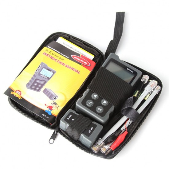 NF-488 Digital Ethernet CAT5 CAT6 LAN Network Cable PoE Switch Tester Detector LCD Display Network Cable Tester Network Tools NF-488 Digital Ethernet CAT5 CAT6 LAN Network Cable PoE Switch Tester Detector LCD Display Network Cable Tester Network Tools
