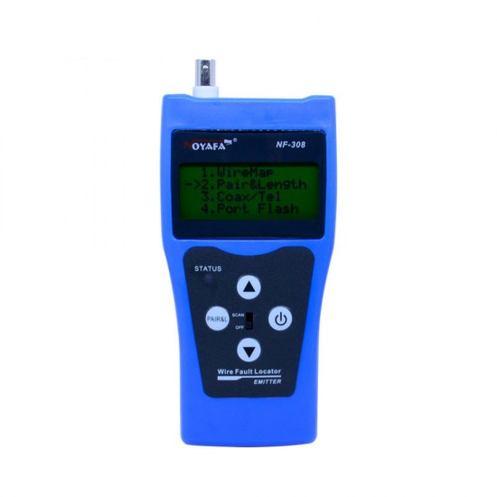 Network Monitoring Cable Tester LCD NF-308 Wire Fault Locator LAN Network Coacial BNC USB RJ45 RJ11 Blue Color