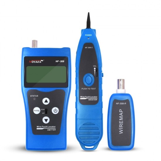 Network Monitoring Cable Tester LCD NF-308 Wire Fault Locator LAN Network Coacial BNC USB RJ45 RJ11 Blue Color Network Monitoring Cable Tester LCD NF-308 Wire Fault Locator LAN Network Coacial BNC USB RJ45 RJ11 Blue Color