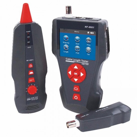 New NF-8601 Multifunctional Network Cable Tester LCD Cable length Tester Breakpoint Tester