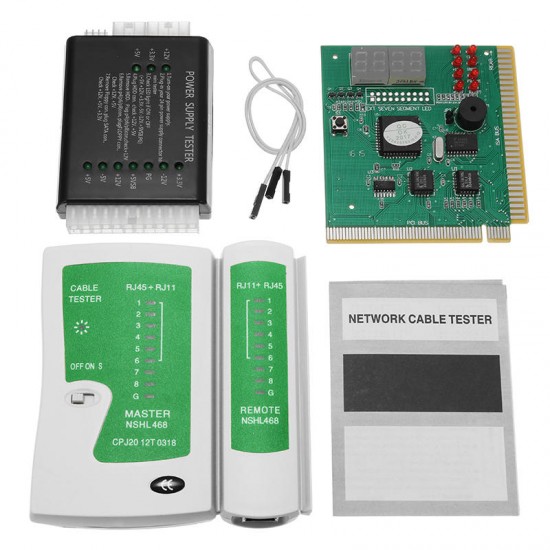 PC Network Test Kit Motherboard POST Analyzer Computer Power Supply Network Cable Tester PC Network Test Kit Motherboard POST Analyzer Computer Power Supply Network Cable Tester