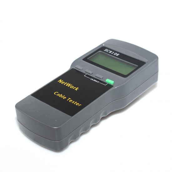 SC8108 Portable Multifunction Digital LCD Wireless PC Data Network CAT5 RJ45 LAN Phone Detector Meter Length Cable Tester SC8108 Portable Multifunction Digital LCD Wireless PC Data Network CAT5 RJ45 LAN Phone Detector Meter Length Cable Tester