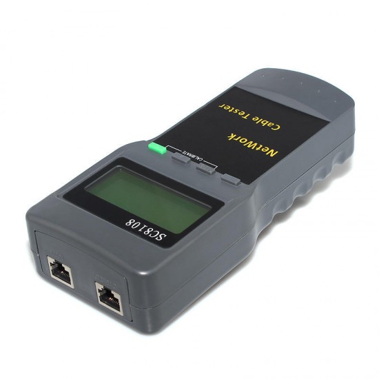 SC8108 Portable Multifunction Digital LCD Wireless PC Data Network CAT5 RJ45 LAN Phone Detector Meter Length Cable Tester