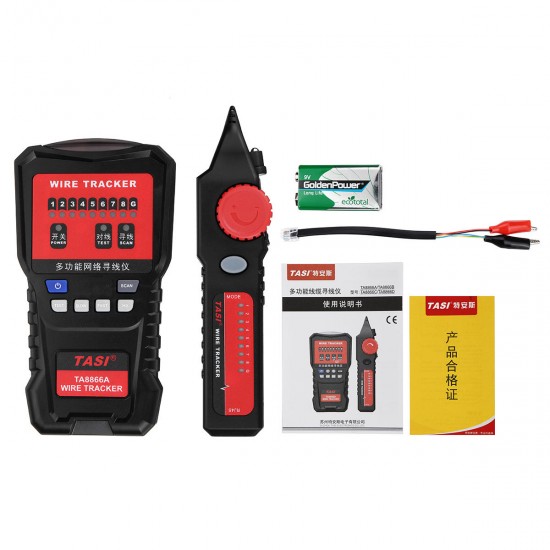 TA8866A Multi-functions Network Cable Tester Wire Checker Detector Line Finder TA8866A Multi-functions Network Cable Tester Wire Checker Detector Line Finder